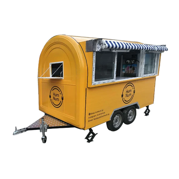 Top Sale Caravan   Fast Food Trailer Concession Cart Mobile Food Kitchen For Sale With Ce