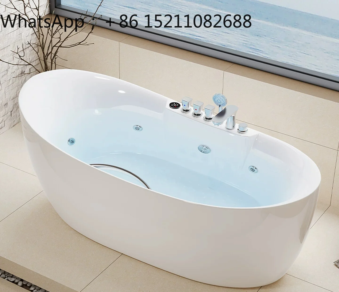 SCY surfing massage bathtub, standalone intelligent constant temperature heated bathtub, adult home hotel, and homestay