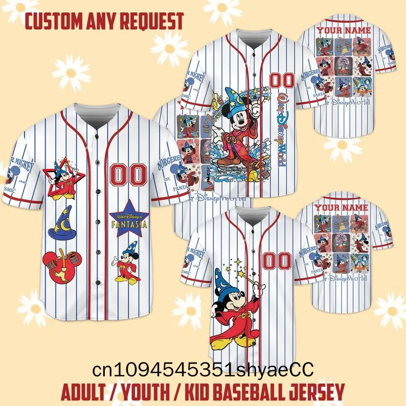 

Disney Fantasia Movie Baseball Jersey, Fantasia Sorcerer Mickey Jersey, Fantasmic Jersey, Disney Trip Jersey, Disney Movie Fans,