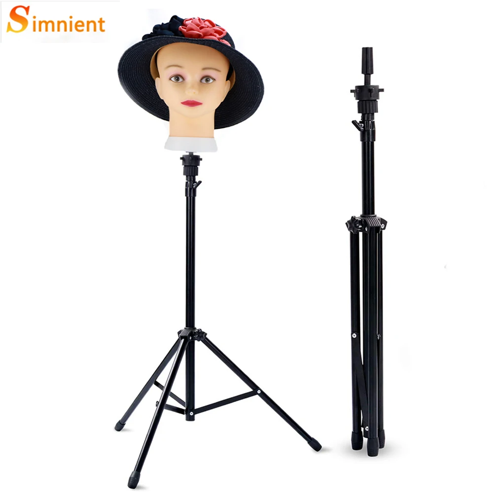 

55 Inch Mannequin Head Holder Tripod Stand For Hairdressers Salon Training Head Strong Adjustable Wig Stand Tripod For Wig Makin