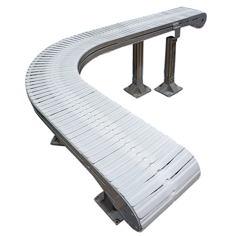 Stable transmission  High Quality Modular Plastic Curved Modular Conveyor Belt for fresh food