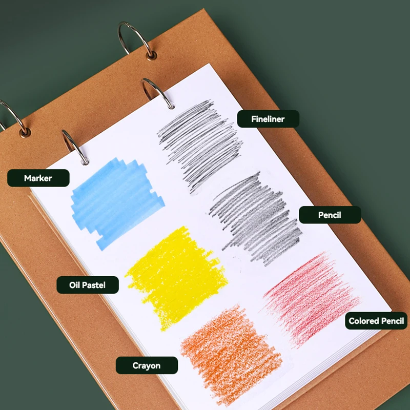 A5/A4/8K لوحة تحديد حلزونية 300gsm 30 ورقة رسم رسم المفكرة اللوحة كراسة الرسم للرسم اليدوي كتاب اللوازم المدرسية الفنية