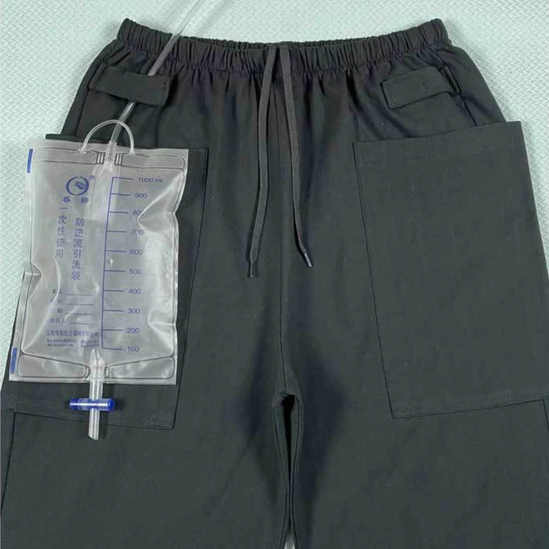 Spring Summer Bladder Fistula Pants Gallbladder Stony Bile Drainage Bag Nursing Pants Incontinence Urethral Tube Insertion Pants - view 2