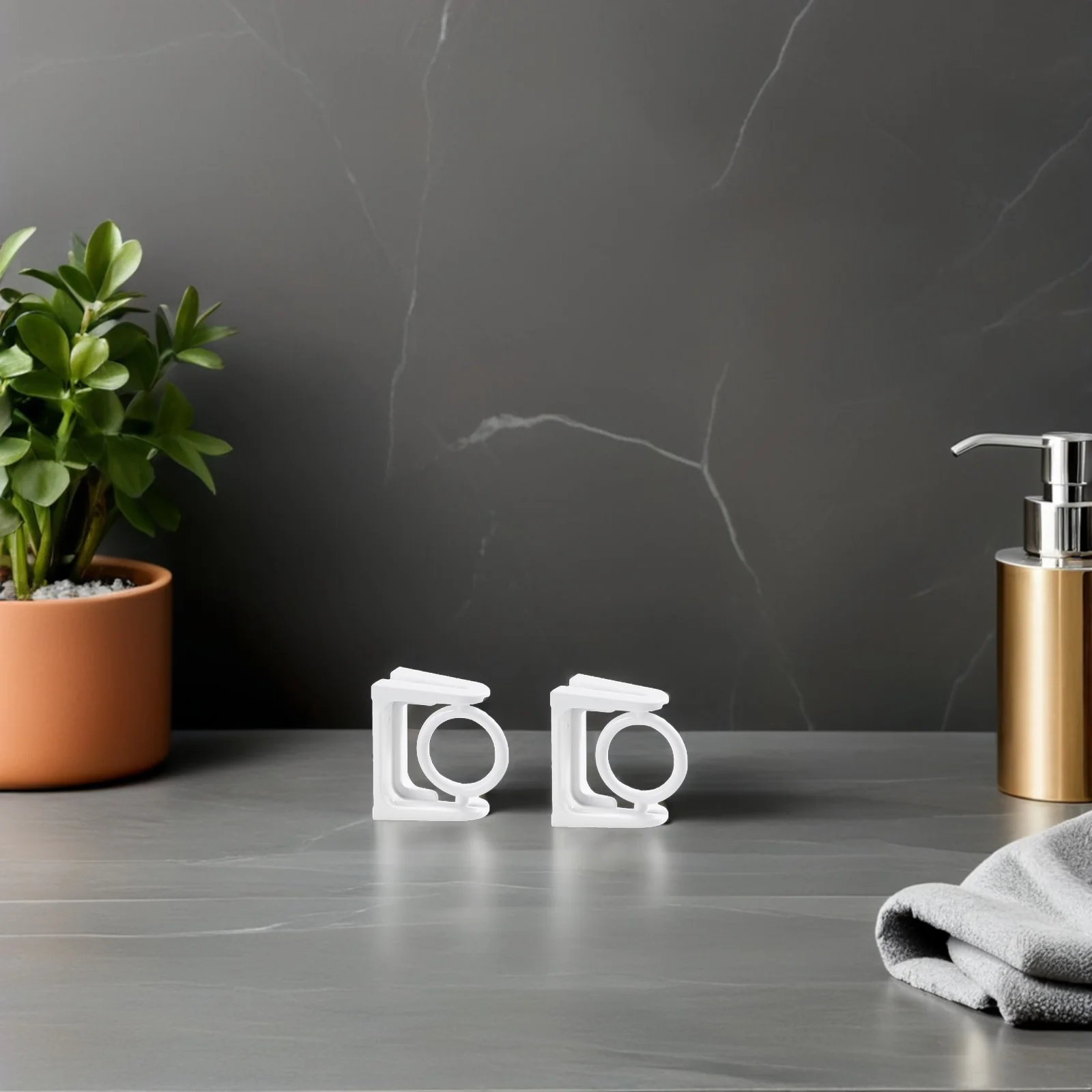 6 قطعة حامل قضيب المناشف القابل للتدوير لا يوجد مثقاب لاصق على الحائط للحمام رف المناشف المسطح دعامة سهلة التركيب