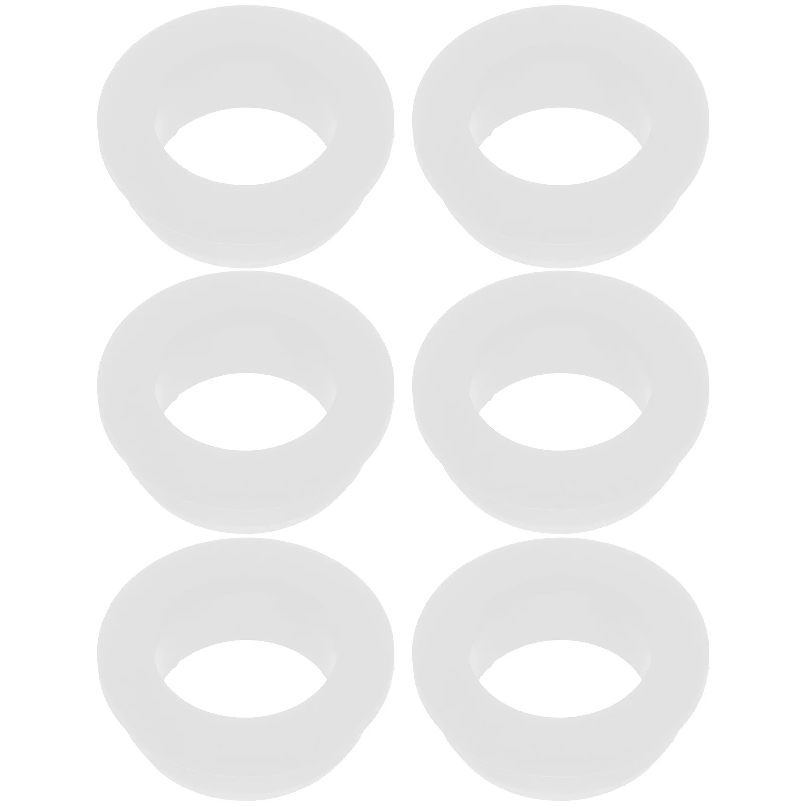 

6Pcs Silicone Grommets White Wire Hole Covers High Temperature Resistant Flexible Cable Protectors for Desk Wall Cord Organizer