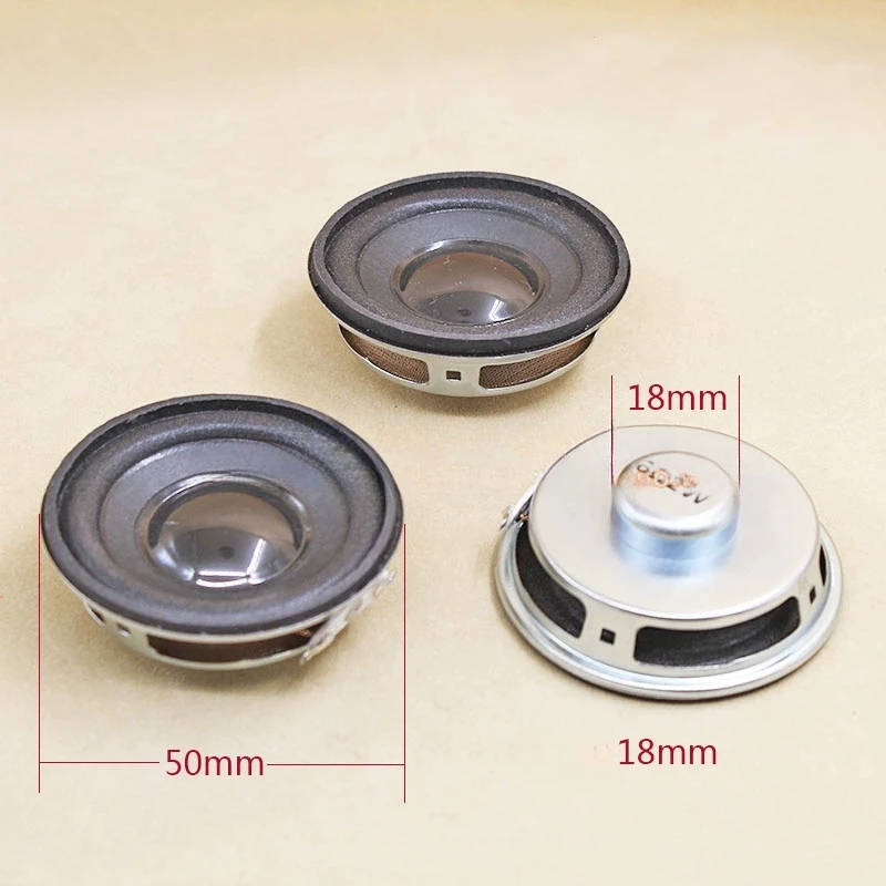 SOTAMIA 2 ชิ้น 50 มิลลิเมตรมินิแบบพกพาลําโพงเสียง 2 นิ้ว 4 โอห์ม 3 วัตต์ 8 โอห์ม 2 วัตต์ DIY เพลงลําโพงบลูทูธสเตอริโอบ้านลําโพงไฮไฟ