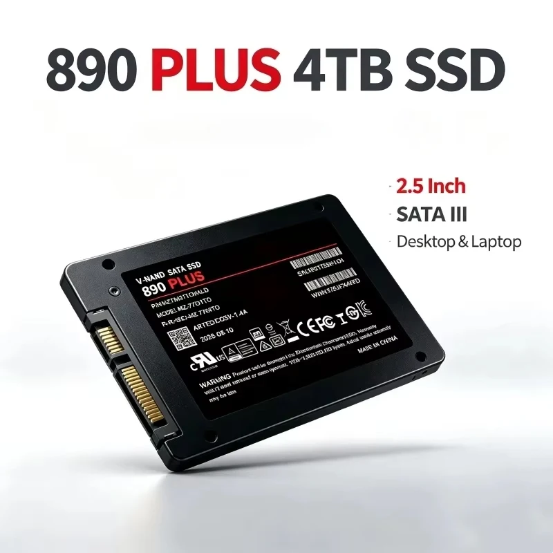 890 EVO 2.5 Inch SATA III High SSD Internal Solid State Drive 4TB High Capacity Storage for Desktop Laptop PC