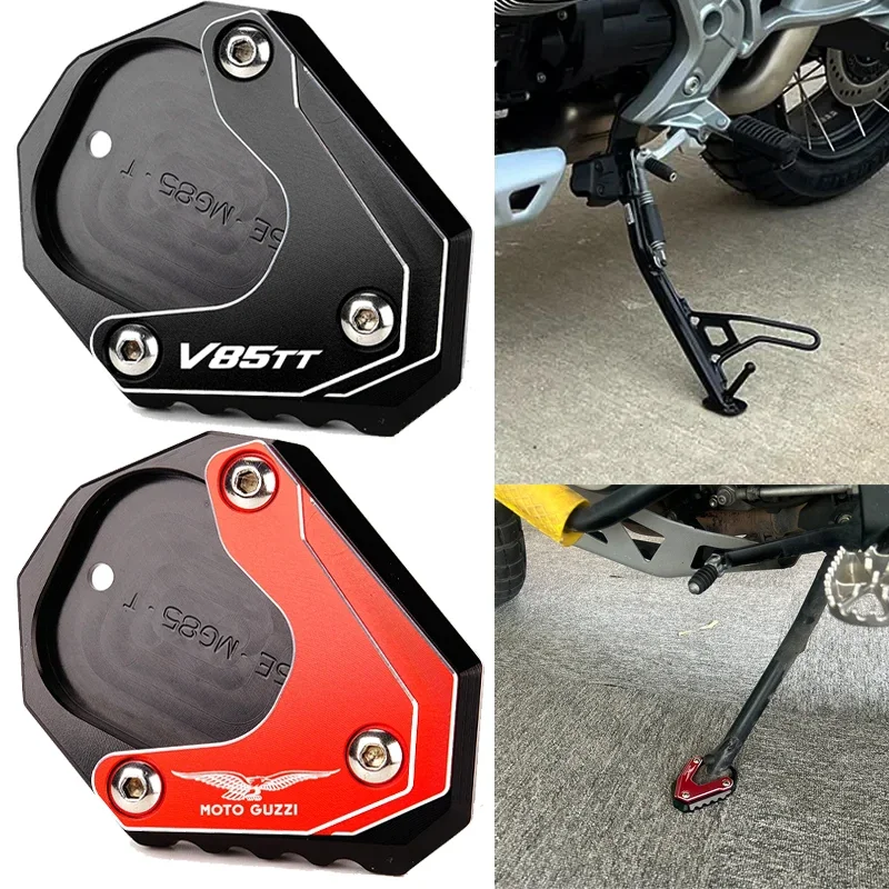 V85TT For MOTO GUZZI V85TT V85 TT V 85 TT 2020-2022 2021 Motorcycle Accessories Side Stand Extension Enlarger Kickstand Plate