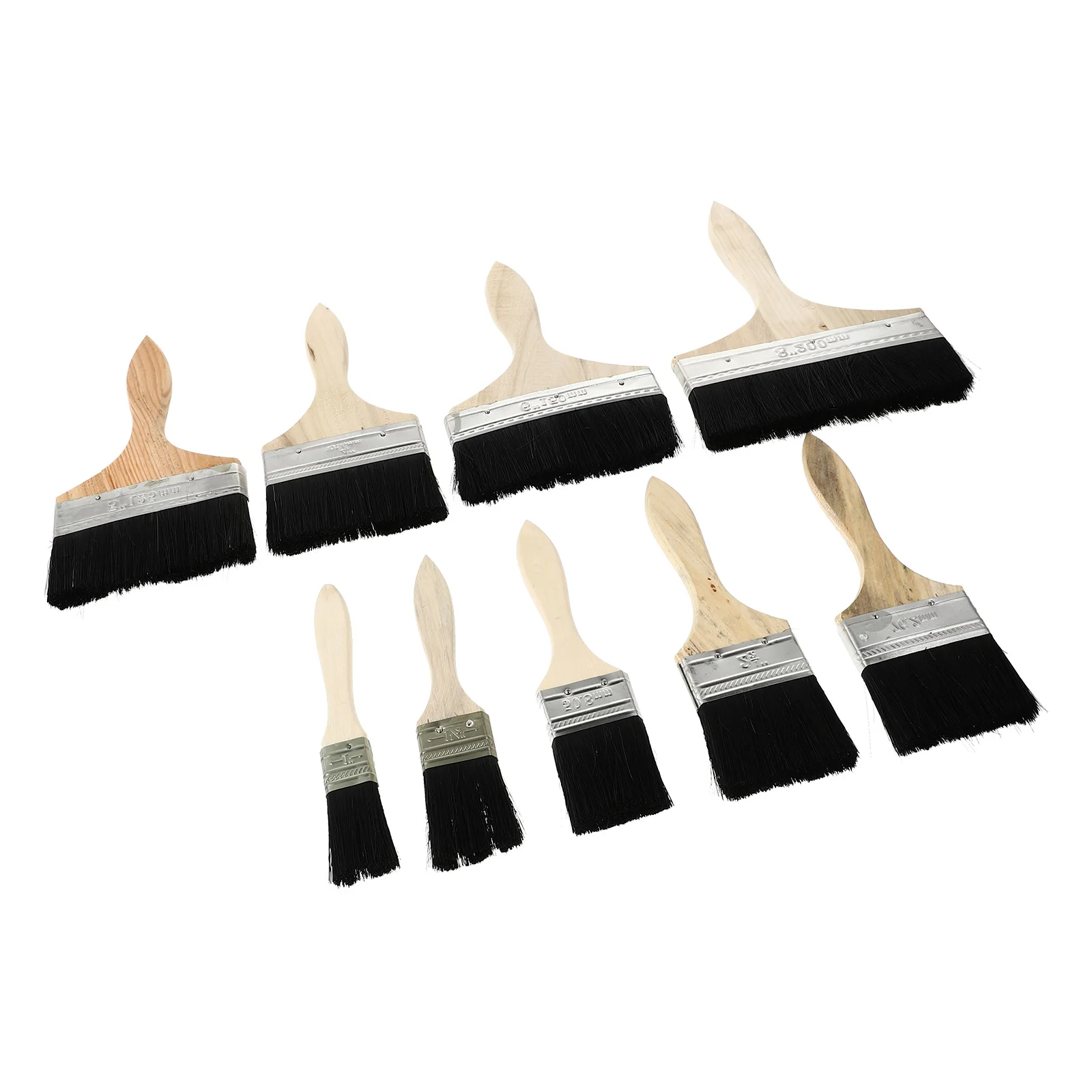 

9pcs Heat Resistant Multi-Functional Cleaning Brush Set Wooden Handle Soft Bristles Dust Removal Tool For Grilling Baking