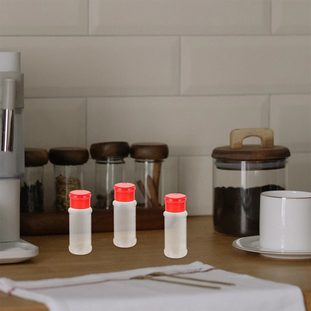 

24pcs Condiment Bottles Plastic Salt Shaker Spice Containers Empty Large Jars Double Pepper Seasoning Storage Kitchen Tools