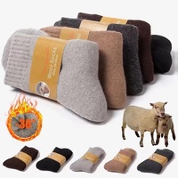 4Pairs/Lot Men's Winter Super Thick Thermal Socks Wool Men Women Solid High Quality Merino Wool Socks Cold Snow Warm Wool Socks