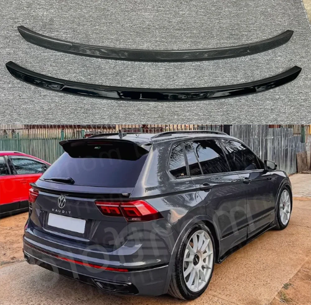 Für Volkswagen VW Tiguan MK2 2017-2023 Flügel Styling Außen Zubehör Teil Kits Tuning Schwarz Hinten Mittleren Stamm spoiler