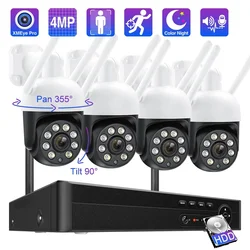 Techage H.265 8CH 4MP Video Surveillance Wireless System Set PTZ Security Camera Wifi NVR Kit Auto Tracking 2 Way Audio ONVIF