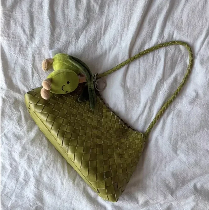 Hanrted Basket Tote Bag Luxury Underarm Bag Single oulder Handle 2025 New Sle Casual Dumpling ape Synthetic Leather
