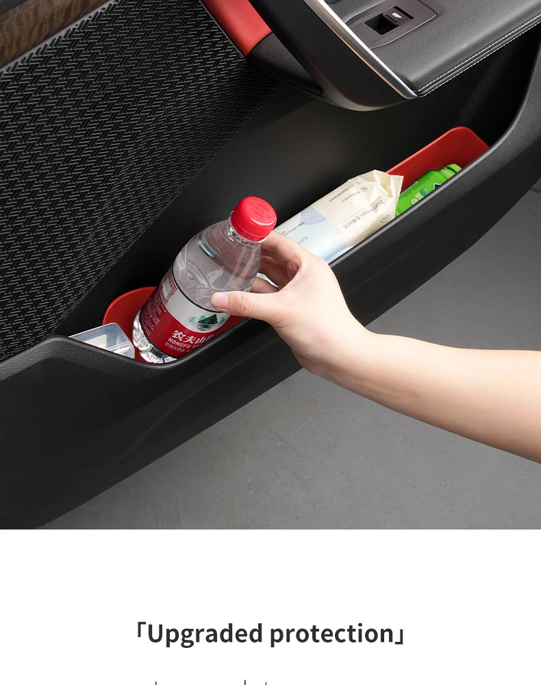 Für BMW X1 U11 2023 2024 Auto Tür Lagerung Box TPE Vorne Hinten Tür Slot Organizer Fach Armlehne Center konsole Box Auto Zubehör – Detail 6