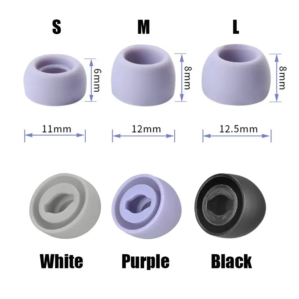 6pcs Silicone Ear Tips for Samsung Galaxy Buds Pro Eartips True Wireless Earbuds Tips Earplugs Earphone Silicone Case Ear Cap