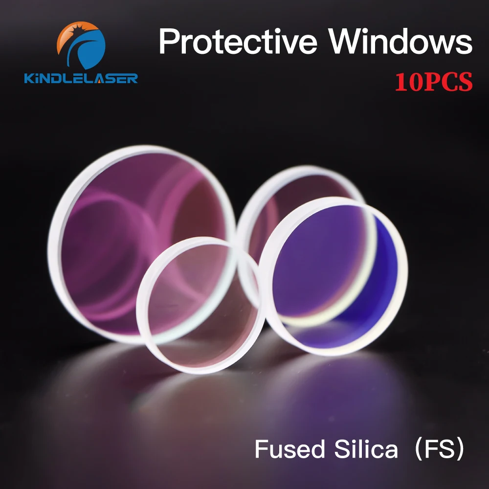 KINDLELASER 10Pcs vendita calda ottica Laser protettiva WIndows 18*2 27.9*4.1 30*5 37*7 1064nm silice fusa al quarzo per testa Laser