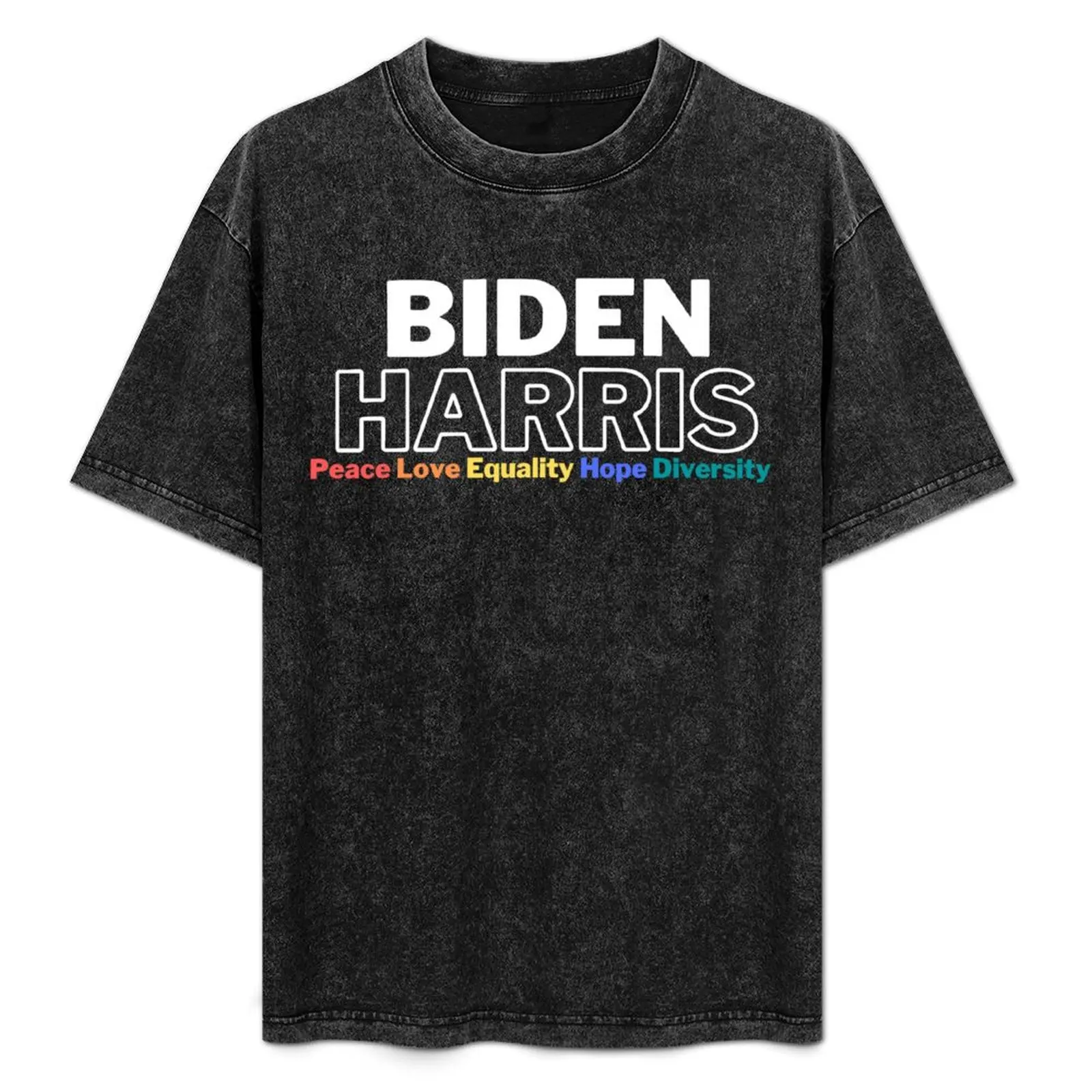 

Biden Harris Inauguration 2021 Peace Love Equality Hope Diversity T-Shirt Basic Breathable Solid Color T-Shirt