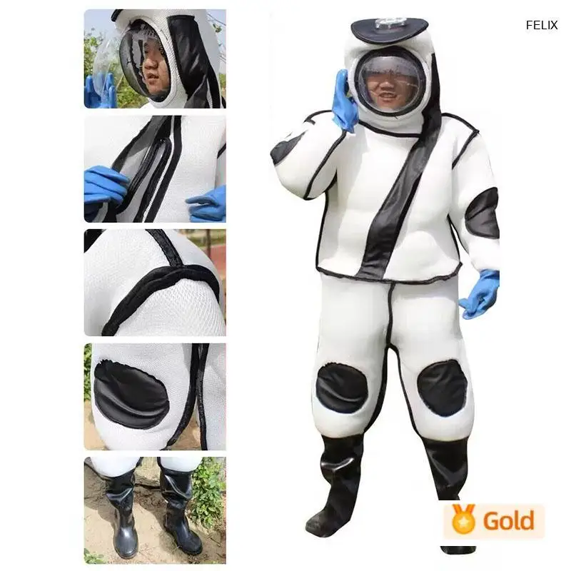 Ventilated Bee Suit Set with Dual Fans- Ultimate Bee Defense, Mosquito Resistant, Enhanced for Hive Inspection and Tree Climbing