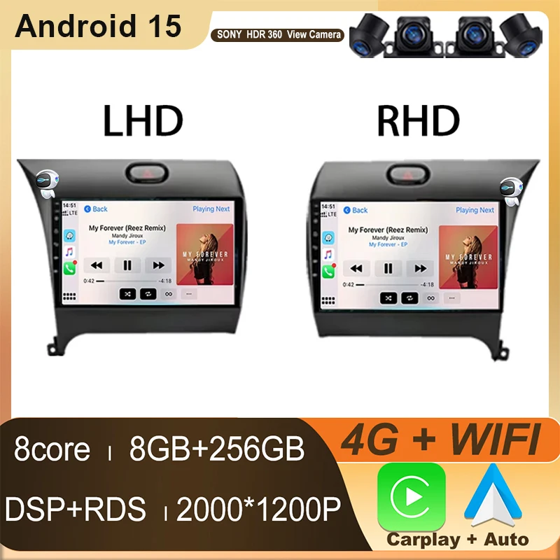 Android For KIA K3 CERATO FORTE 3 YD Tuner 2013 2014 2015 2016 2017 Car Radio Multimedia Player Navigation GPS Auto Carplay 2din