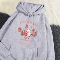Fashion Women'S Hoodie Cute Strawberry And Rabbit Printed Sweatshirt Pocket Soft Warm Breathable Pullover Autumn Winter Hoody 3