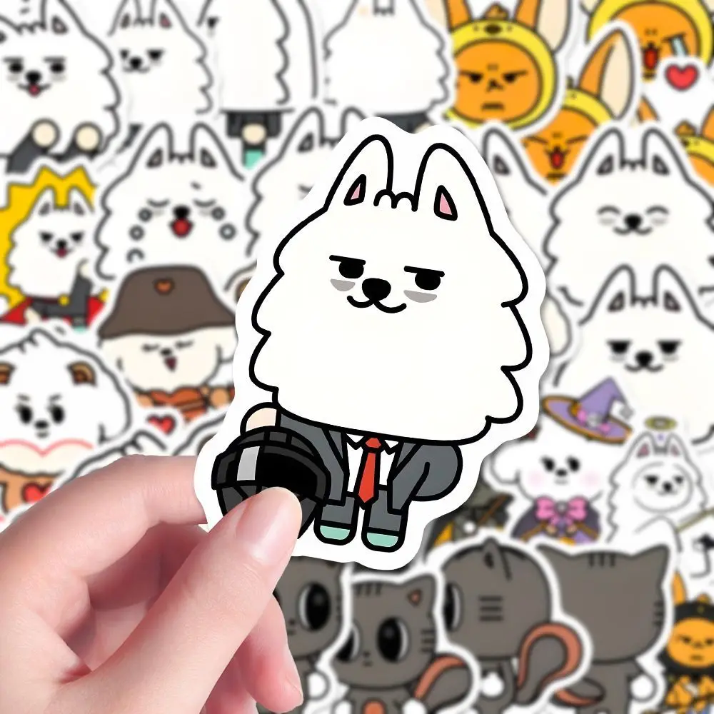 

86pcs Kpop Idol Cute Animal Plastic Stickers SooBin YeonJun TaeHyun Creative Peripheral DIY Waterproof Sticker Cartoon Fans Gift