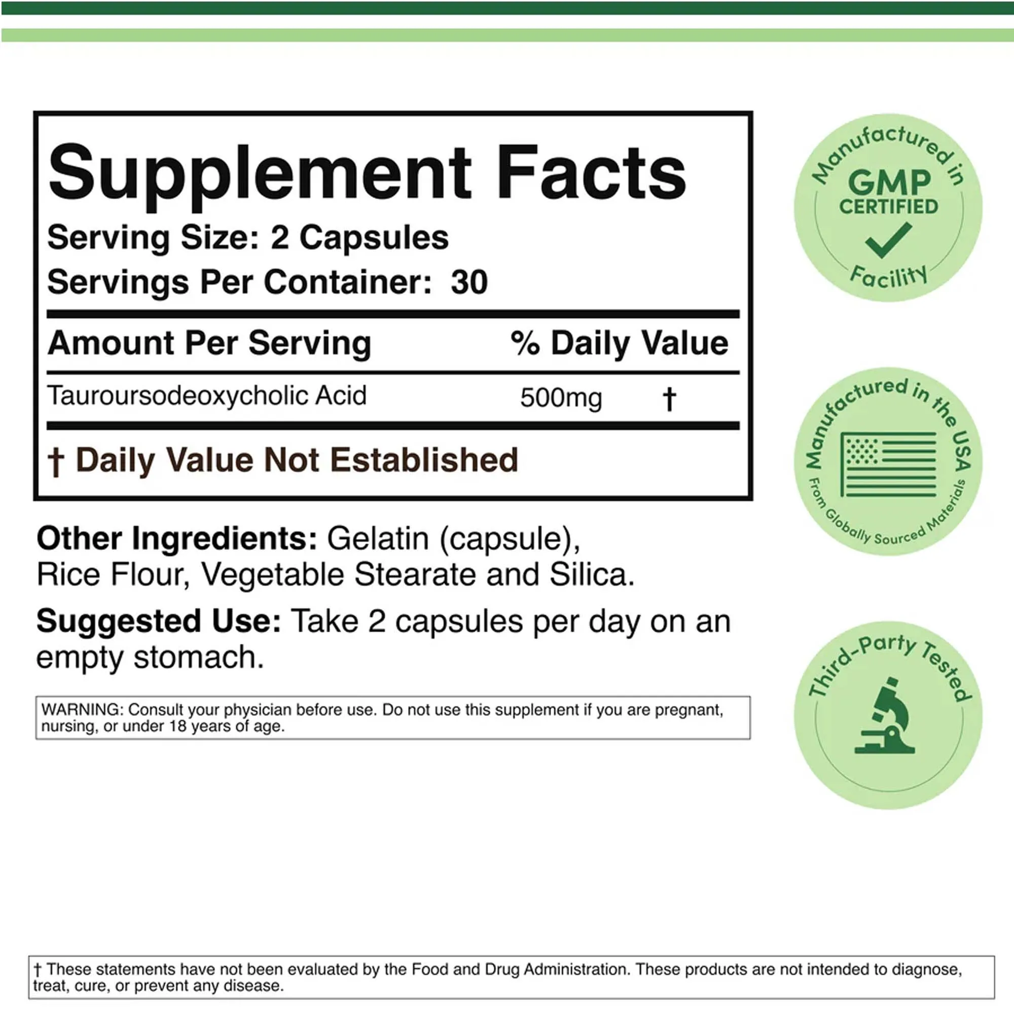 TUDCA Supplement - for Liver Detoxification, Gallbladder Cleansing, Anti-Aging, Digestive Health, Promotes Immunity