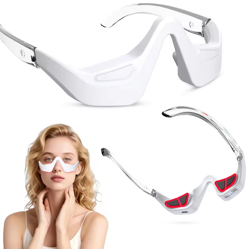 3D 레드 라이트 EMS 눈 마사지기 아이케어 안경 다크서클 부기 주름 감소 눈 피로 완화 뷰티 케어 기기