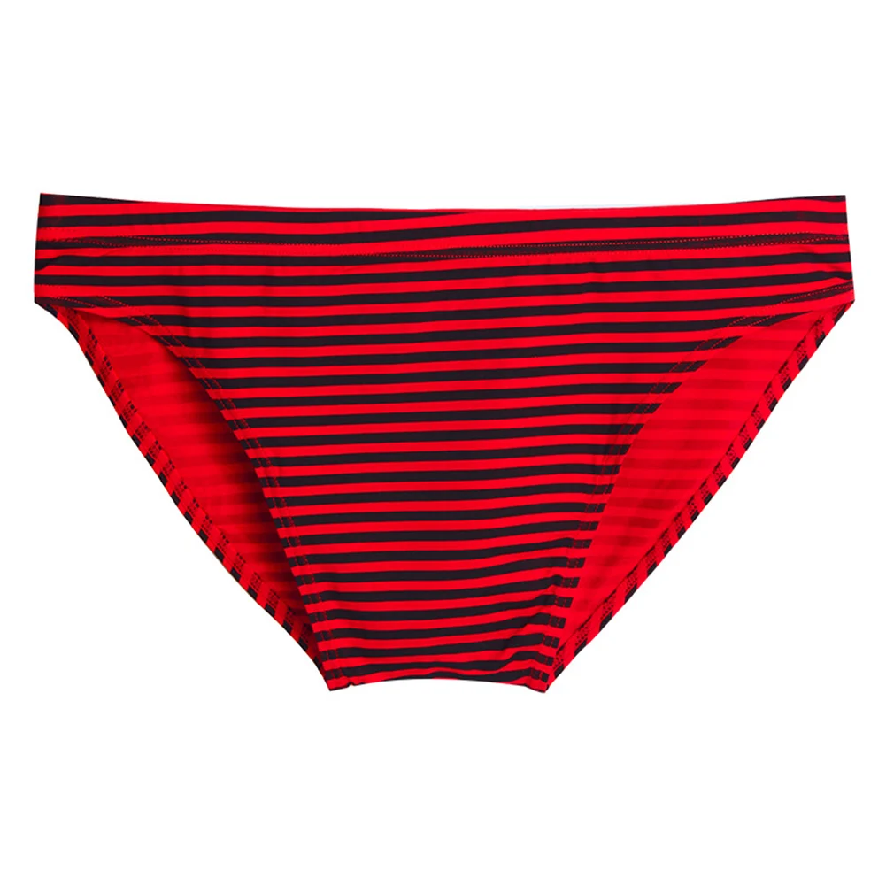 For Daily Use Men Stripe Briefs High Stretchy Briefs 90 Modal 10 Spandex Breathable Fabric Striped Pattern Classic Style