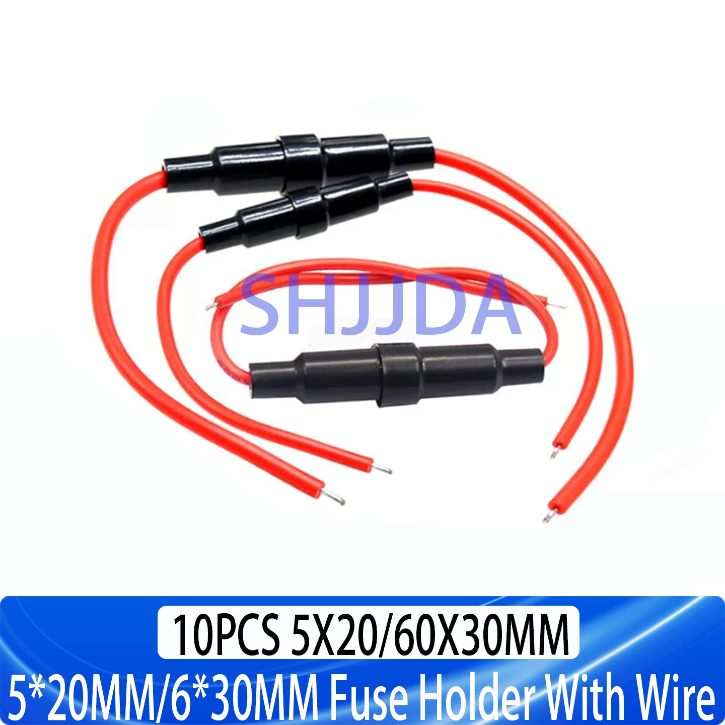 10PCS 5*20MM 6*30MM Glass Fuse Holder Screw Type 5x20MM 6x30MM Glass Fuse Holder With Leads Glass Fuse Tube Fuse Casing