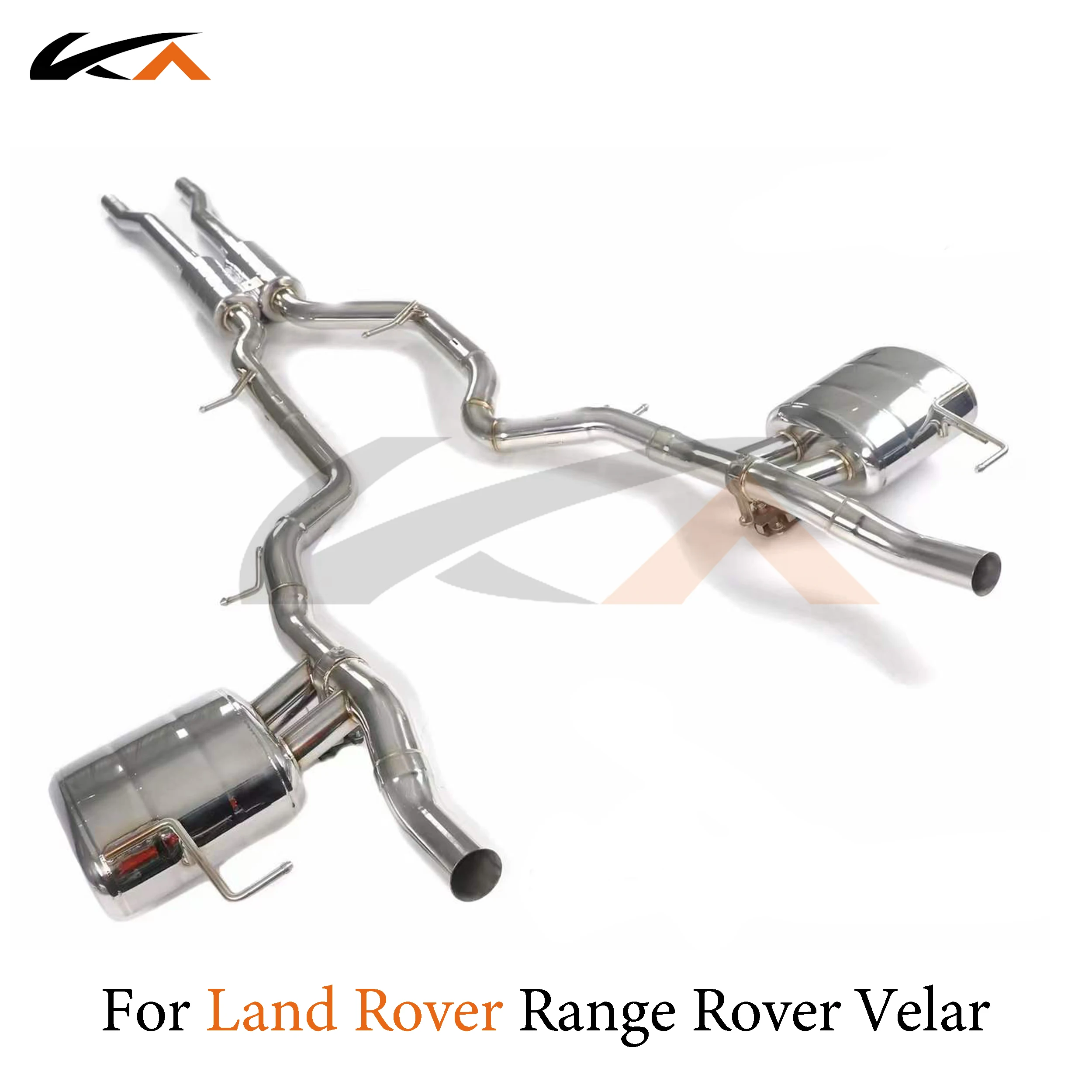 KA Tuning exhaust system stainless catback for Land Rover Range Rover Velar 3.0 rear section performance muffler valve