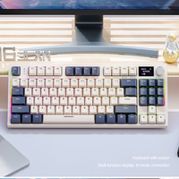 Attack Shark K86  Wireless Mechanical keyboard, RGB 3-mode  layout, hot-swappable, metal knobs, TFT screen，for Games and Work