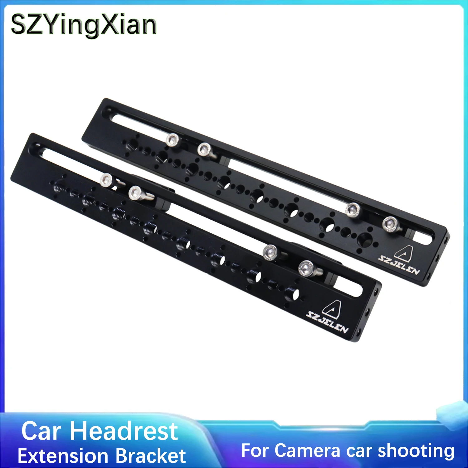 Car Headrest Camera Mount Rail, Aluminum Extension Bar with 1/4