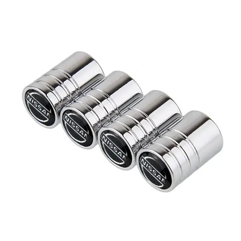 4pcs Car Tire Valve Stem Caps Wheel Car for Nissan Juke Note Qashqai Xtrail Tiida Altima 350z 370z Leaf Sylphy Teana Accessories