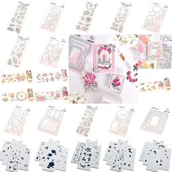 Beautiful Flower Box 2023 New Metal Cutting Dies Stamps Stencil For Scrapbook Diary Decoration Embossing Diy Greeting Card