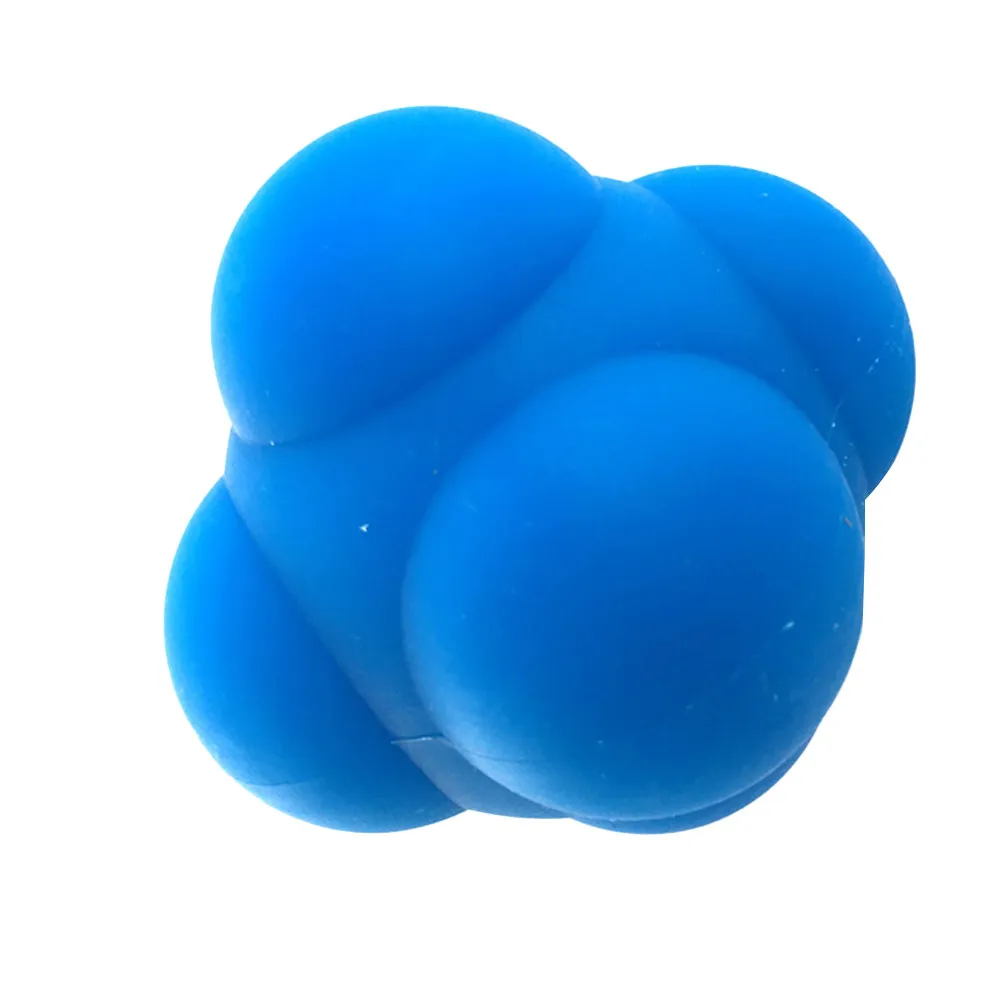 1Pcs Hexagonal Silicone Bounce Agility Reflex Training Workout Ball for Sports Coordination Balls