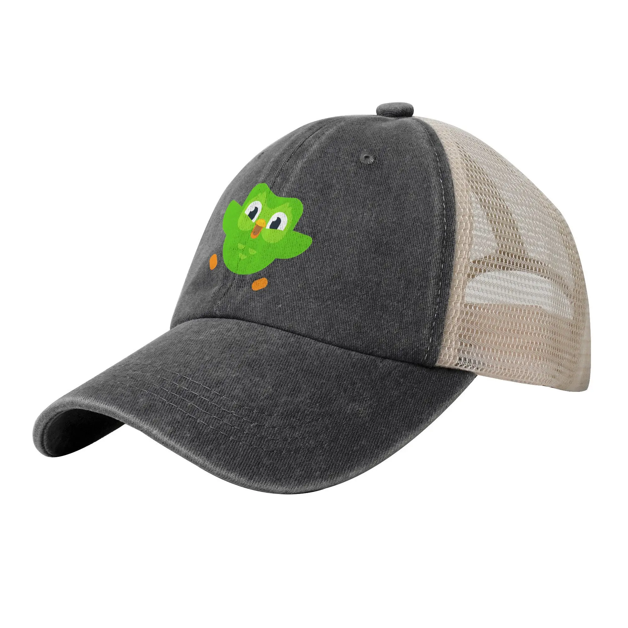 Summer Sun Hats Cute Owl Bird Baseball Cap Duolingo Classic Trucker Hat Summer Unisex Men Running Hippie Baseball Caps