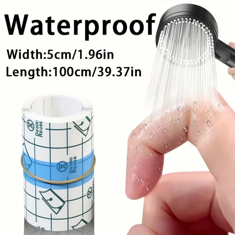 1 Roll Transparent Waterproof Self-adhesive Pu Tape Invisible Finger Protective Bandage Anti-friction Sticker Protective Patch