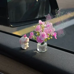 Cute Mini Vase Car Center Console Window Decoration Ornaments in The Car New Car Healing Doll Ornaments