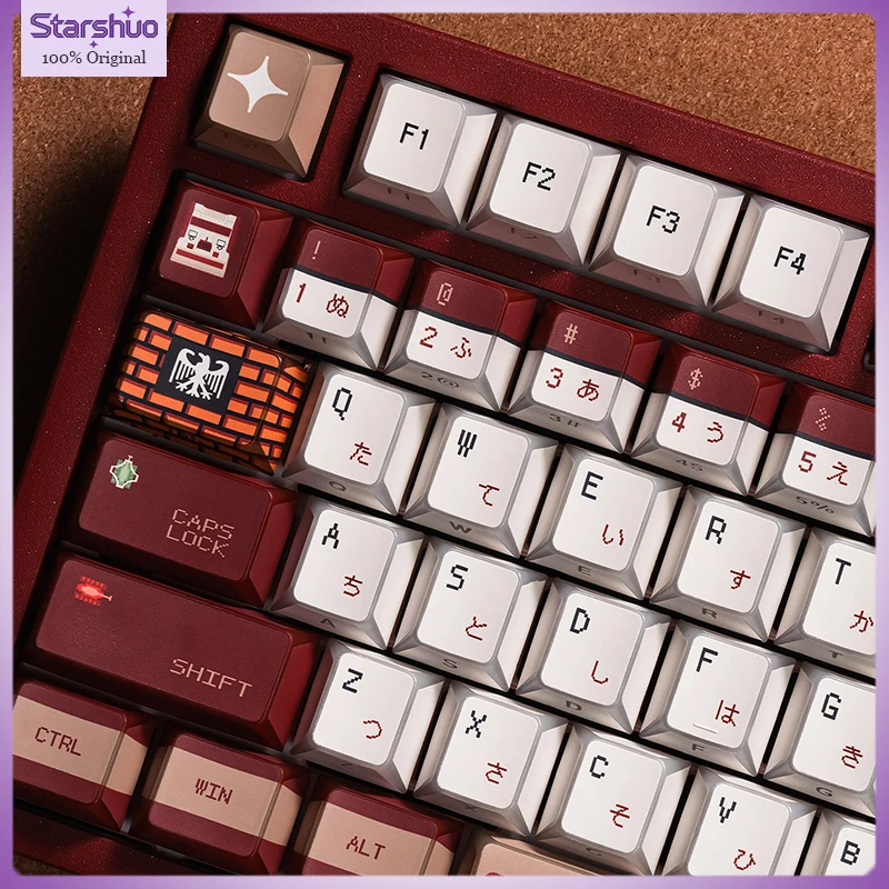 Original NES Shadow Angular Light-Transmitting Side-Engraved Keycaps Customized PBT Sublimation Original Profile Keycaps
