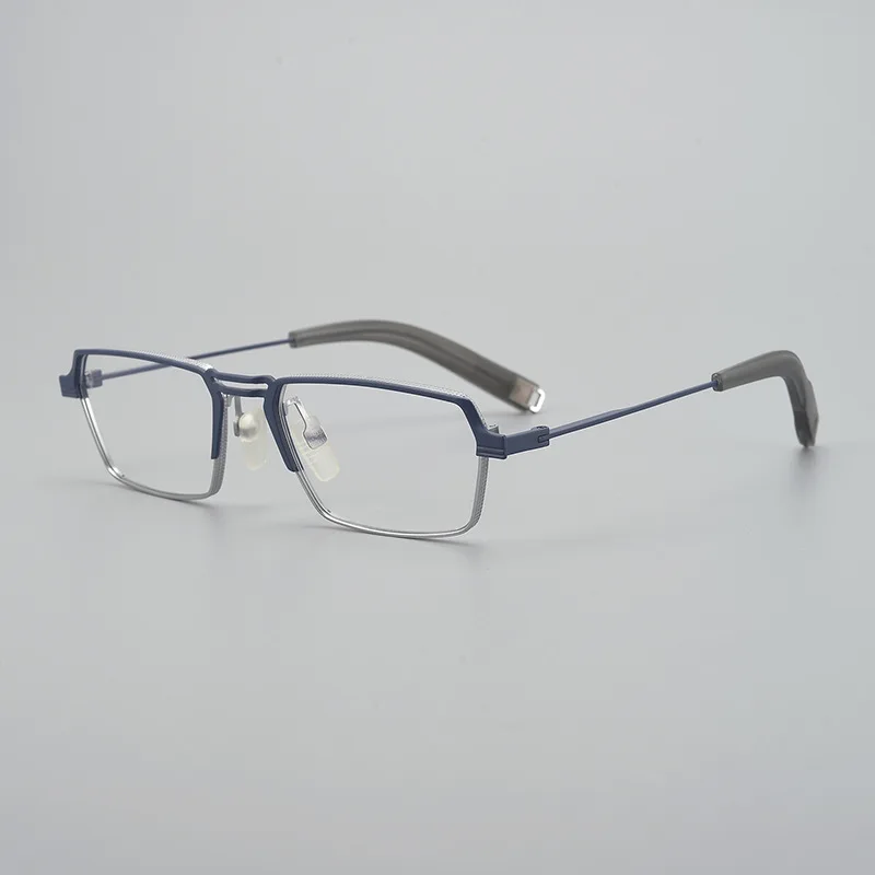 Japanese Designer Retro Personality Glasses Frame Men Vintage Square Pure Titanium Light Eyeglasses Small Myopia Reading Eyewear