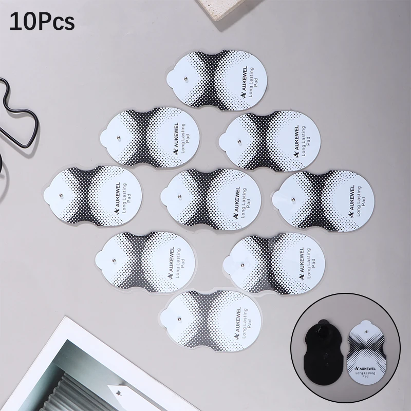 10Pcs Medium Low Frequency Nerve Muscle Stimulator Electrode Pads Electrostimulation Patches Self Adhesive Electrodes Pads