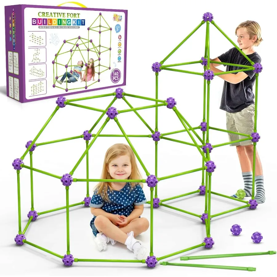 Fort Building Kit for STEM Construction Toys Educational Gift for 3 4 5 6 7 8 9 10 11 12 Years Old Boys and Girls Ultimate Crea