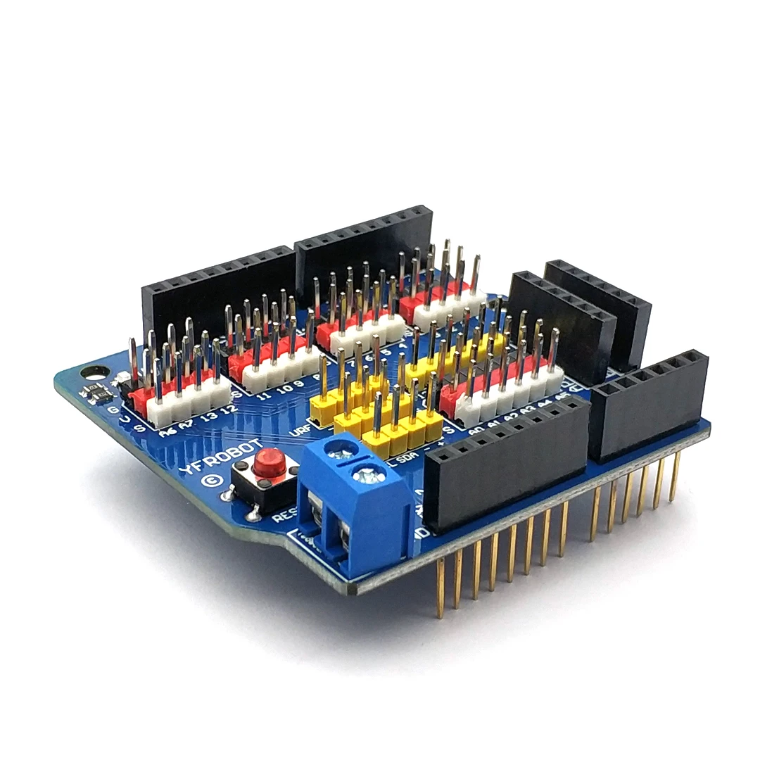 Escudo de Sensor V5, placa de expansión para Arduino UNO R3 V5.0, módulo electrónico, Escudo de Sensor, V5