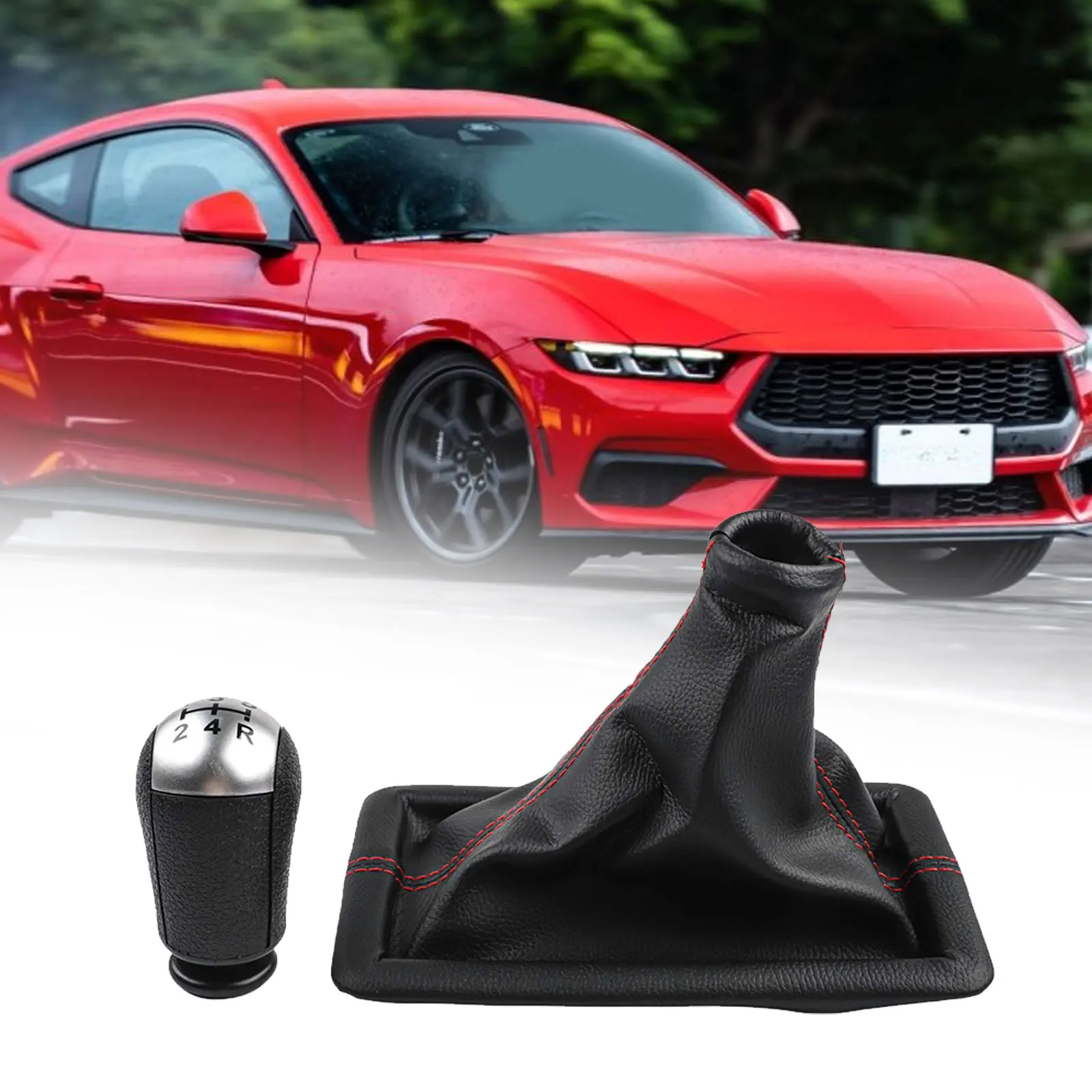 

Manual Gear Shift Car Interior Upgrade Shift Boot Knob Interior Accessory Perfect Fitment Custom Fit For Mustang