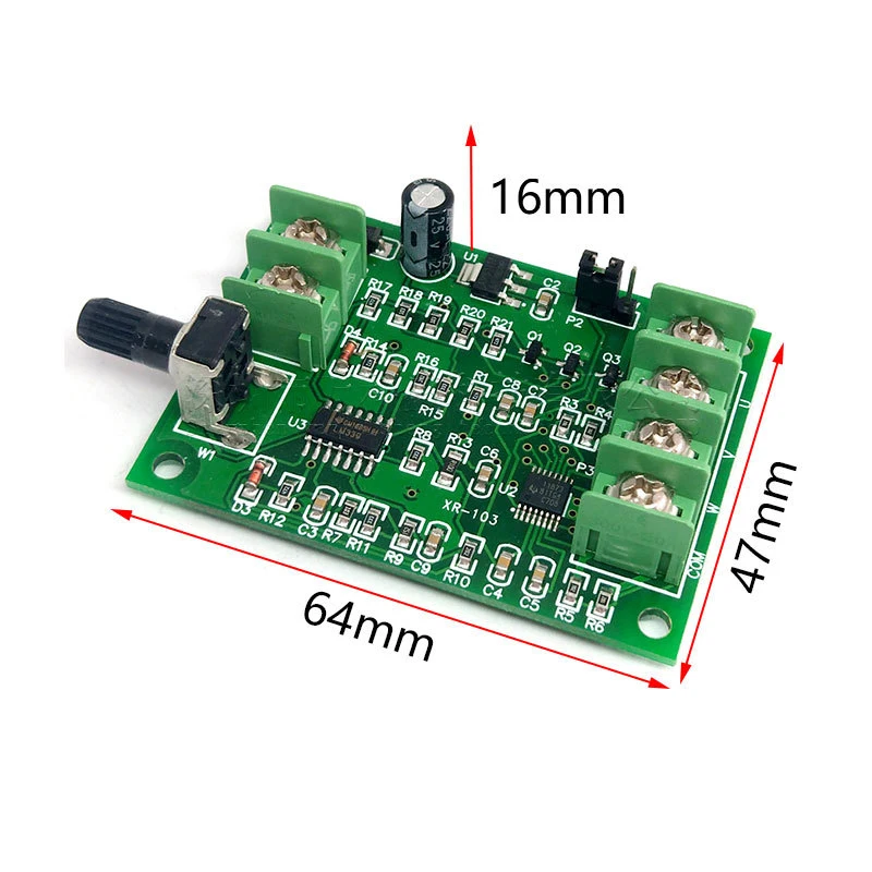 Hard Drive Motor 3/4 Wire 7V-12V Brushless DC Motor Driver Controller Board With Reverse Voltage Over Current Protection