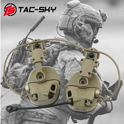 2023 New Edition Full Digital Dual DPS AMP Headset Tactical Communication Headset Helmet ARC Rail Airsoft Headset