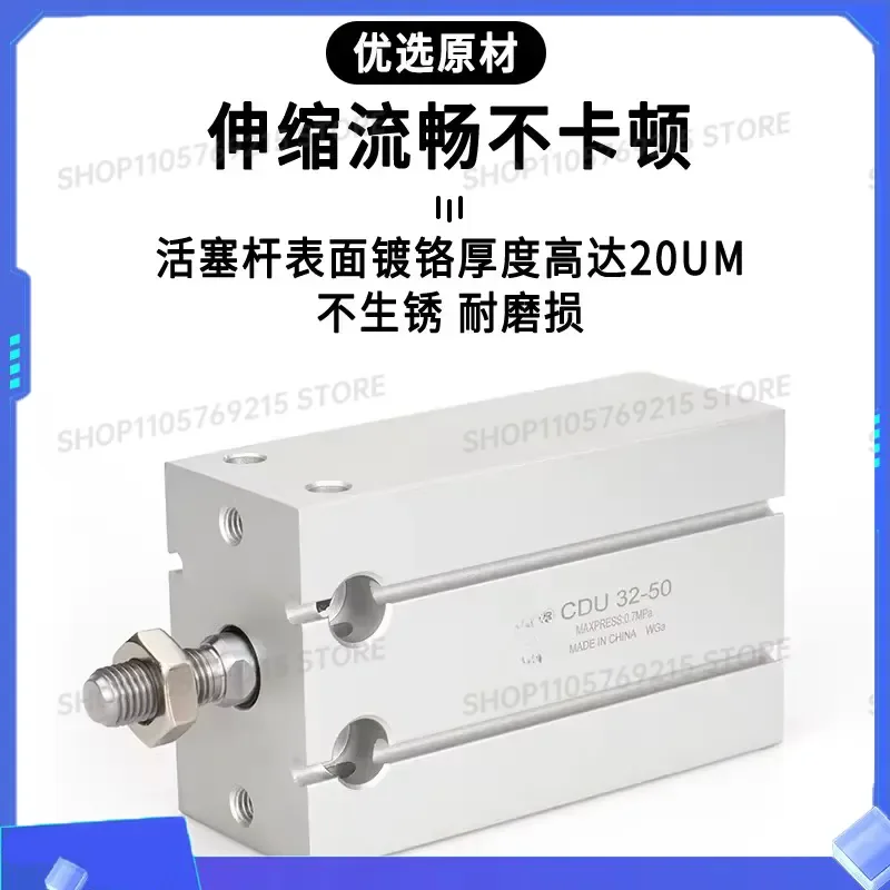 for Free Installation Cylinder MD CDU 10 16 25 5 10 15 20 25 30 40 50 60 75D Pneumatic Air Cylinder Compact Standard Bore