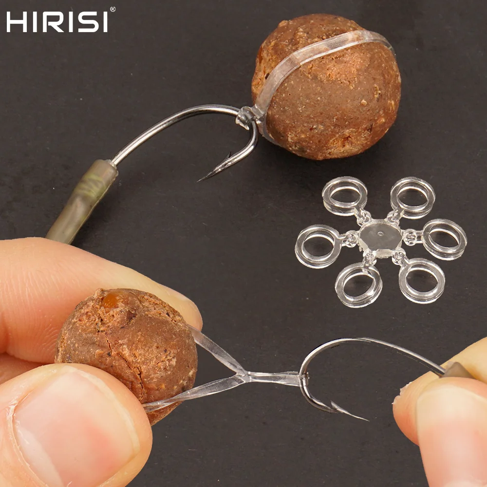 Hirisi 25Pcs Pack Bait Bands For Carp Coarse Fishing Tackle White Pellet Bait Bands Elastic Practical Angling Fishing Accessory