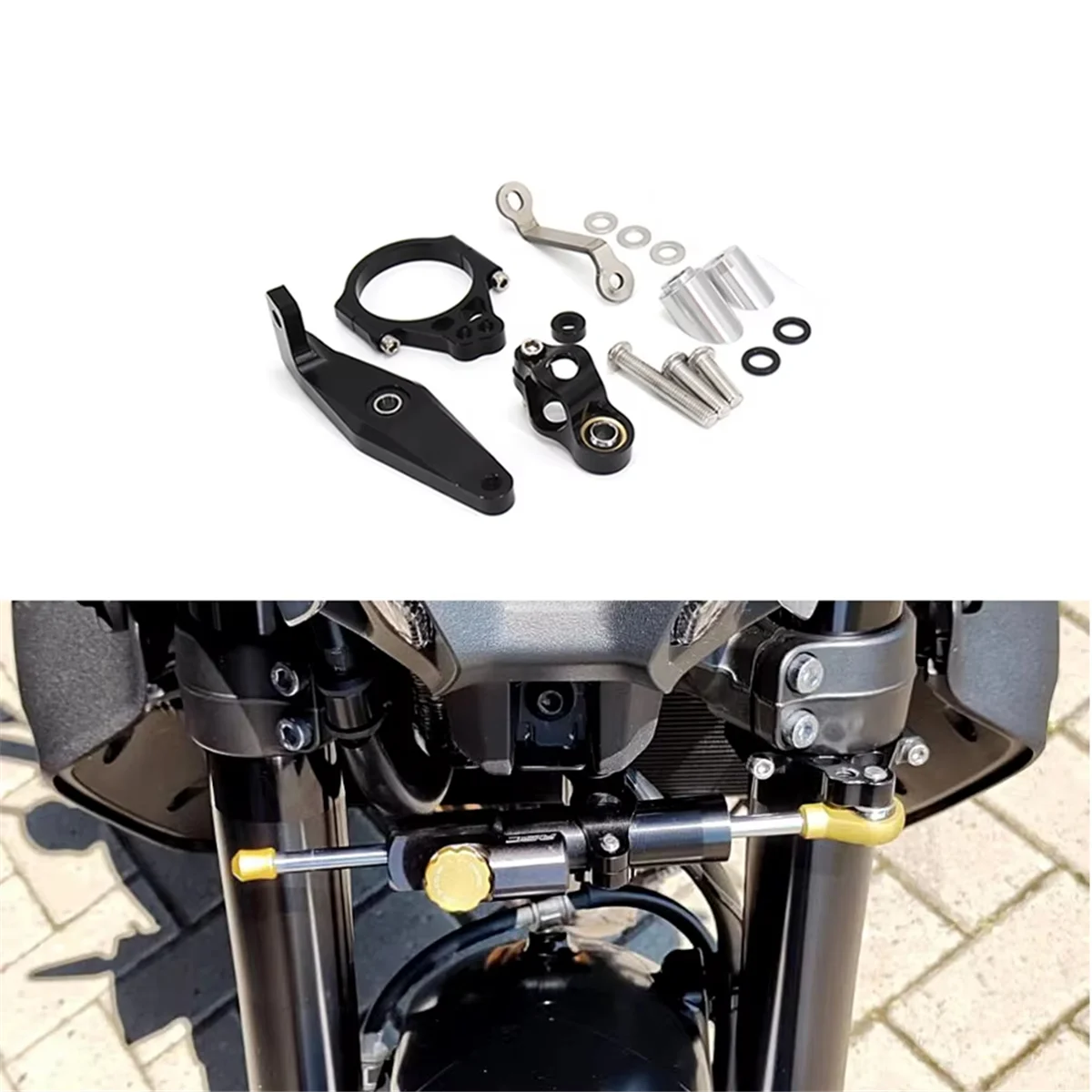 

Premium Motorcycle Steering Damper Bracket Stabilizer Support for